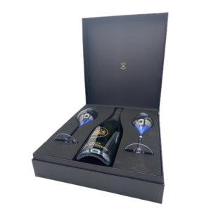 Champagne Brut Gjafakassi, tvö glös